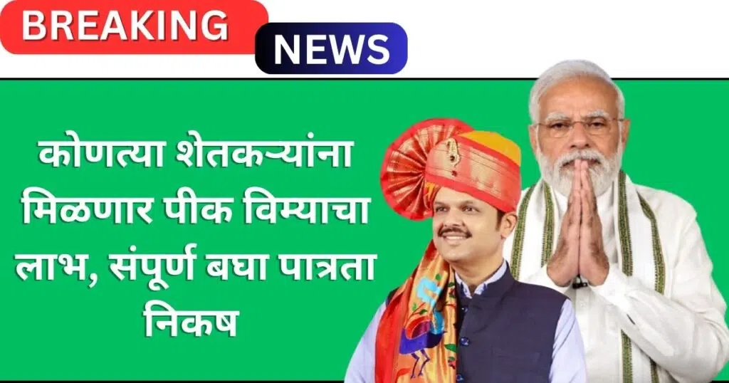 PM Pik Vima Yojana Maharashtra In Marathi