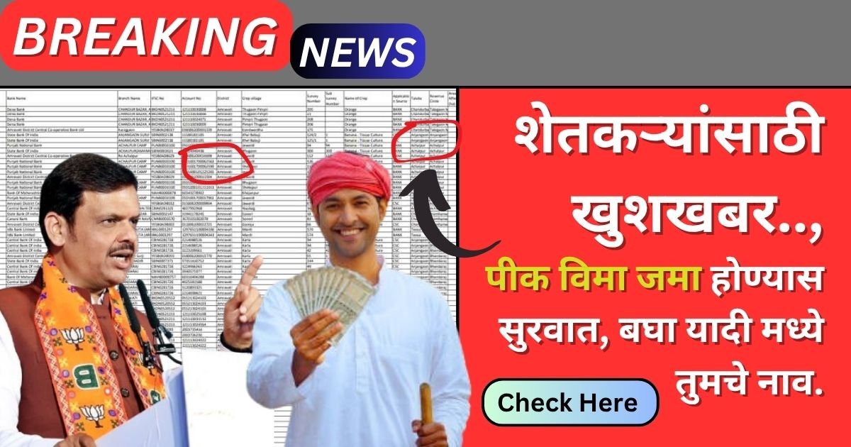 Pik Vima Yojana 2025 Maharashtra